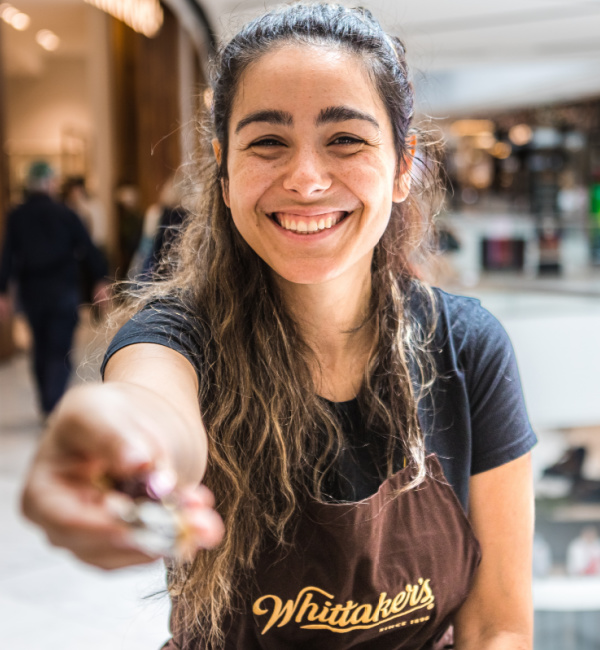 Product sampling gets results in malls with Whittakers Chocolate.
